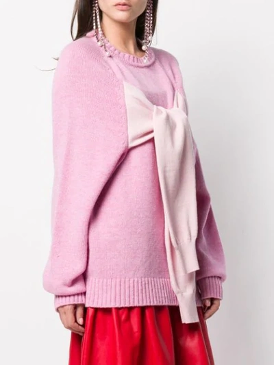 Shop Christopher Kane Octopus Crew Neck Knit In Pink