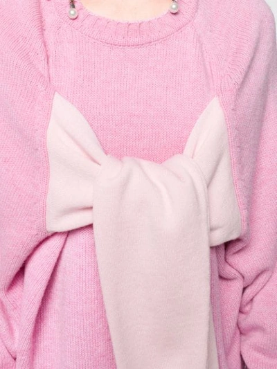 Shop Christopher Kane Octopus Crew Neck Knit In Pink