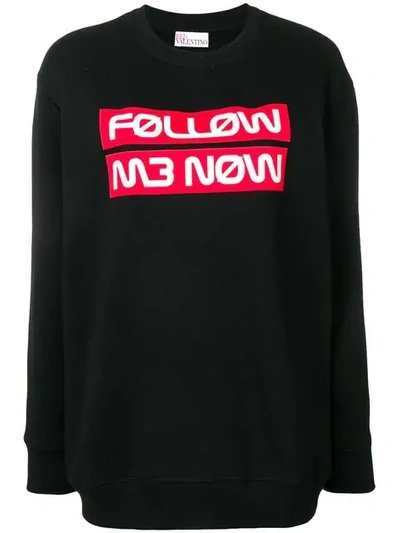 Shop Red Valentino Follow Me Now Jumper In Black