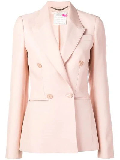 Shop Stella Mccartney Peak Lapel Blazer Jacket In Pink