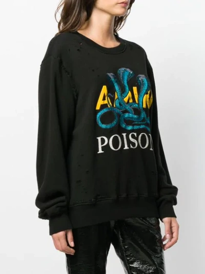 Shop Amiri Logo Print Sweatshirt In Black