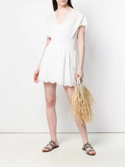 Shop Marysia Shirred Waist Dress In White
