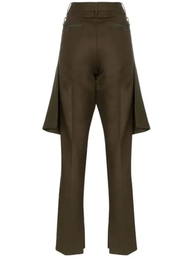 SACAI APRON FRONT TROUSERS - 绿色
