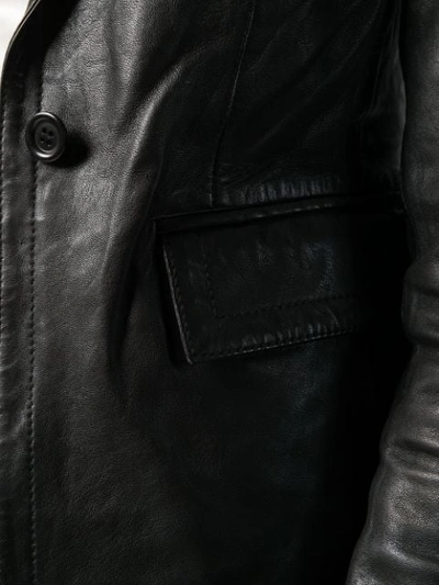 Shop Sword 6.6.44 Blazer-like Leather Jacket In Black