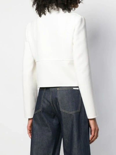 Shop Valentino V Hardware Jacket In Avorio