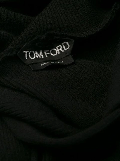 Shop Tom Ford Hooded Sweater Dress In Black