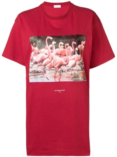 Shop Ih Nom Uh Nit Flamingo Printed T-shirt - Red