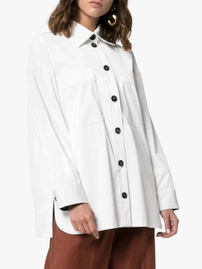Shop Fendi Oversized Shirt In White