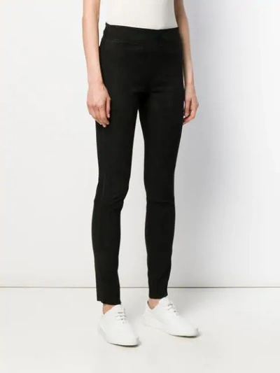 Shop Jil Sander Panelled Legging Trousers In Black