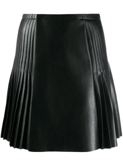 Shop Ermanno Scervino Panelled Pleated Skirt In Black