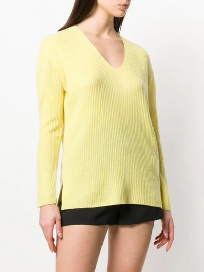 Shop Allude V In Yellow