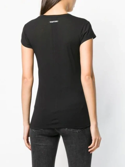 Tom Ford Stretch-linen T-shirt In Black