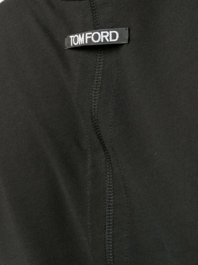 Tom Ford Stretch-linen T-shirt In Black
