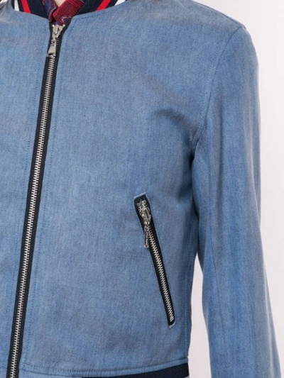 Shop Guild Prime Contrast Bomber Jacket In Blue