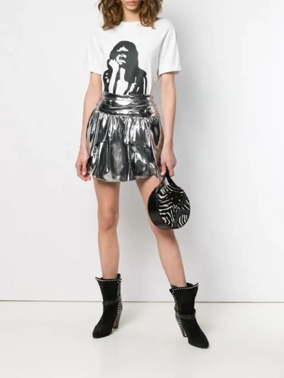 Shop Isabel Marant High Waist Draped Skirt In Silver