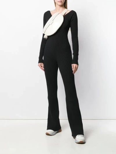 Shop Mrz Ribbed Jumpsuit - Black