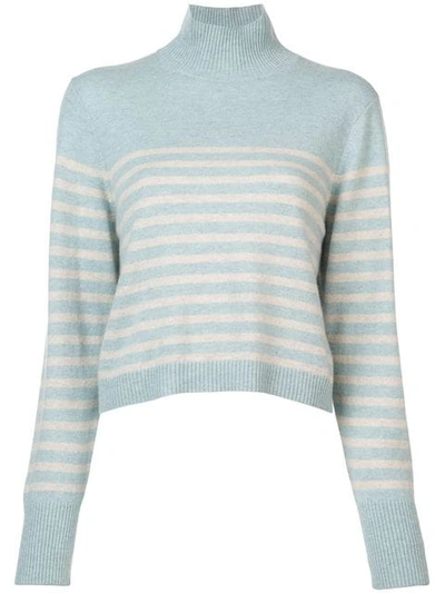 Shop Le Kasha Striped Cashmere Sweater In Blue