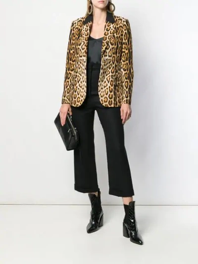 Shop Roberto Cavalli Heritage Leopard Print Blazer In Neutrals