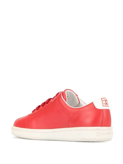 Pre-owned Chanel Sports Lace-up Trainers In Red