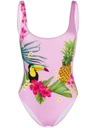Shop Mc2 Saint Barth Lora Swimsuit - Pink