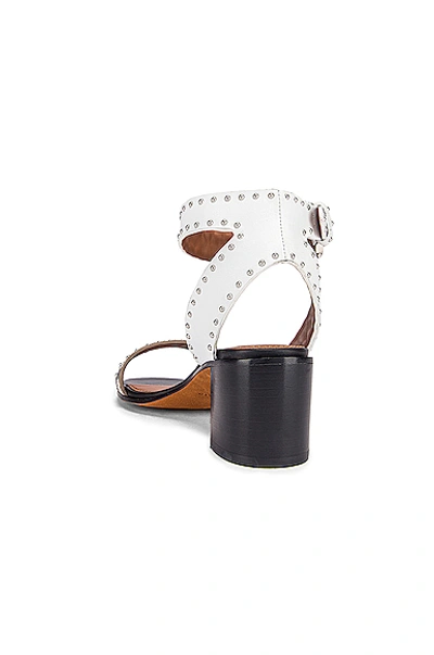 Shop Givenchy Elegant Studs Heel Sandals In Black & White