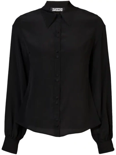 Shop Rockins Bell Sleeve Shirt In Black