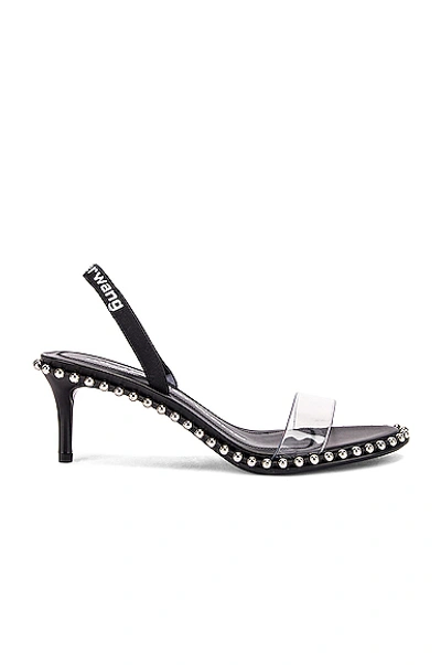 Shop Alexander Wang Nova Low Pvc Heel In Black