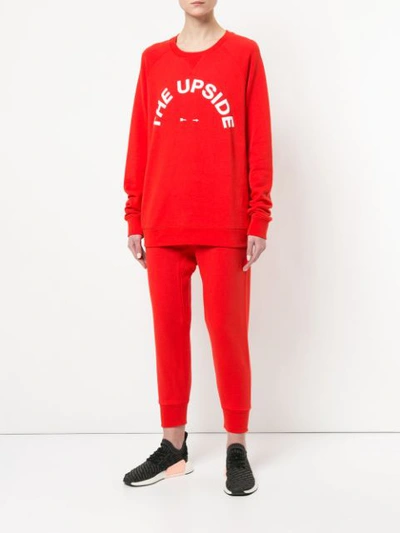 Shop The Upside Cropped Sweatpants In Red