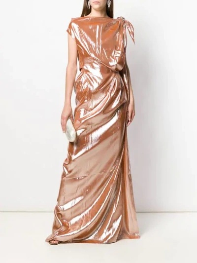 Shop Roland Mouret Silva Bella Gown In Brown