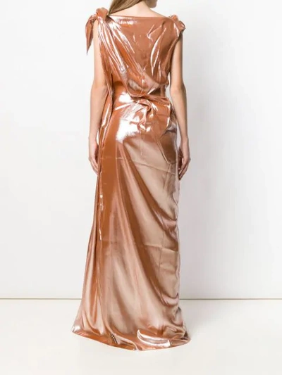 Shop Roland Mouret Silva Bella Gown In Brown