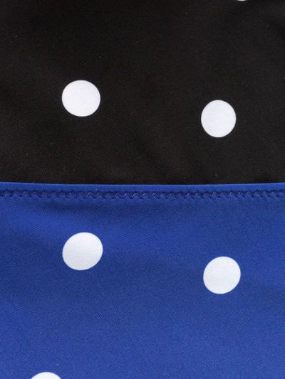 Shop Araks Emlar Two-tone Polka Dot Cut-out Swimsuit In Blue