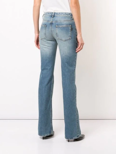 Shop Saint Laurent Bootcut Jeans In Blue