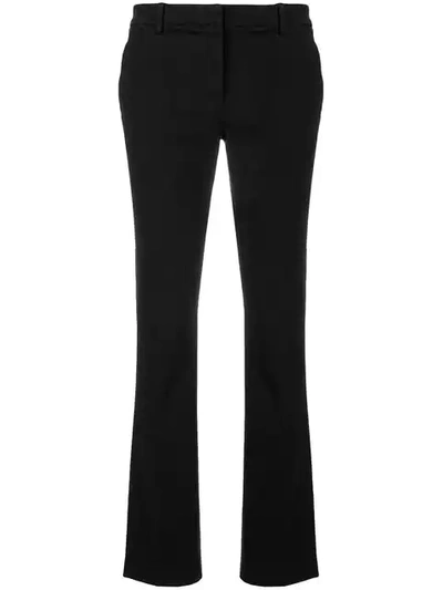 Shop L'autre Chose Tailored Slim-fit Trousers In Black