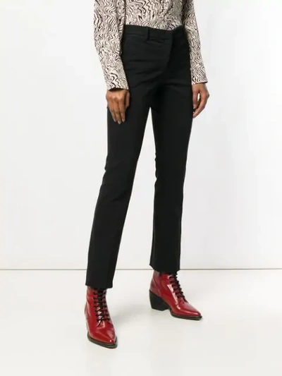 Shop L'autre Chose Tailored Slim-fit Trousers In Black