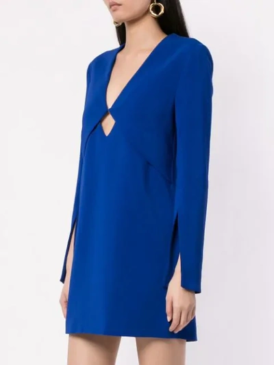 Shop Dion Lee Layered Mini Dress In Blue