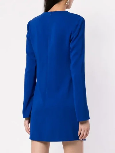 Shop Dion Lee Layered Mini Dress In Blue
