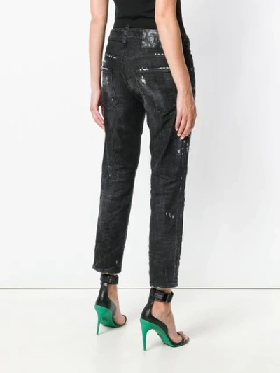 Shop Dsquared2 Ripped Jeans In Black