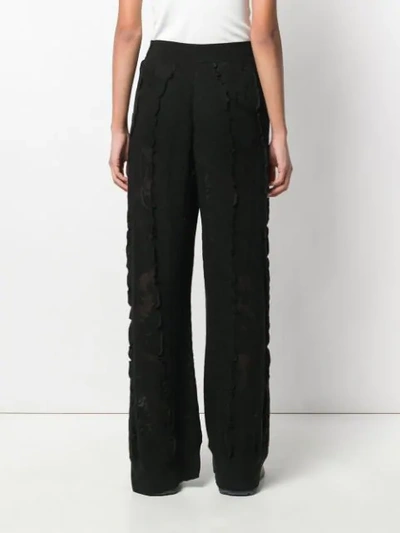 Shop Stella Mccartney Wide-leg Lace Trousers - Black