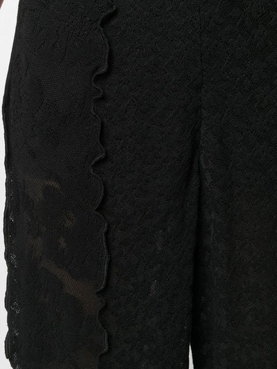 Shop Stella Mccartney Wide-leg Lace Trousers - Black