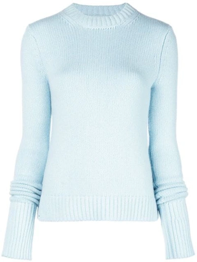 Shop Khaite Cashmere Fine Knit Sweater In Seabreeze