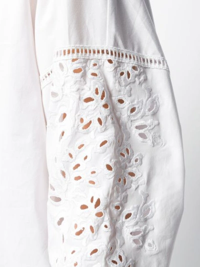 Shop Ermanno Scervino Embroidered Blouse In White