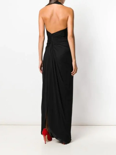 Shop Alexander Mcqueen Jersey Fitted Gown In Black