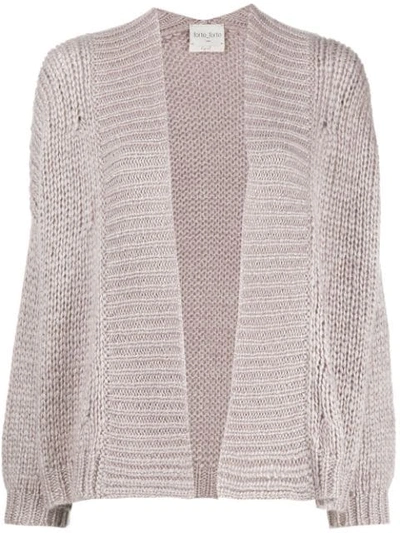 Shop Forte Forte Egg-shaped Knitted Cardigan In Purple