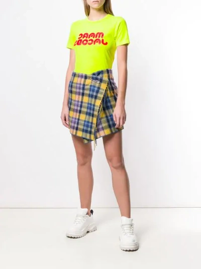 Shop Marc Jacobs Logo Print T-shirt In Yellow