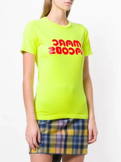 Shop Marc Jacobs Logo Print T-shirt In Yellow