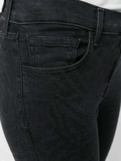 Shop J Brand Skinny Cropped Jeans In Black