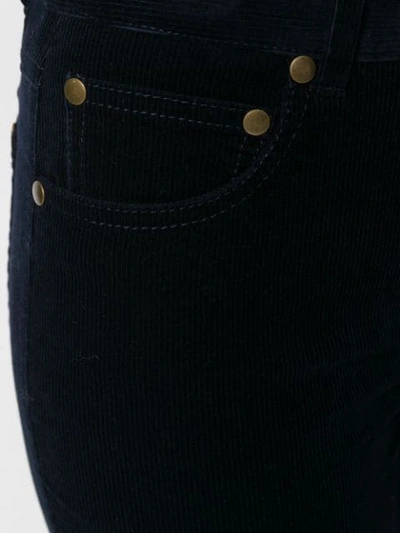 Shop Miu Miu Skinny Cropped Corduroy Trousers In Blue