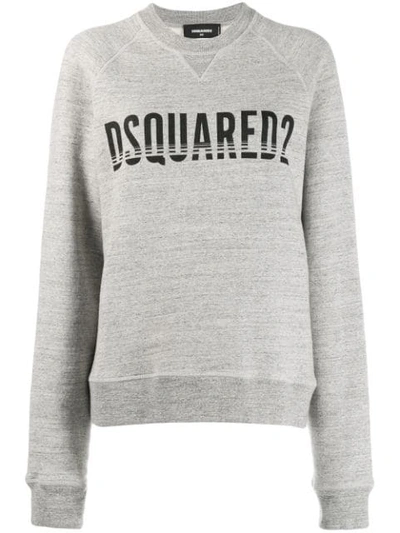 Dsquared2 Logo Print Sweatshirt In Grey