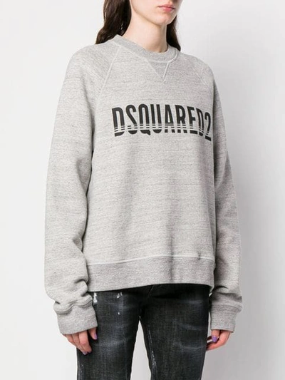Dsquared2 Logo Print Sweatshirt In Grey