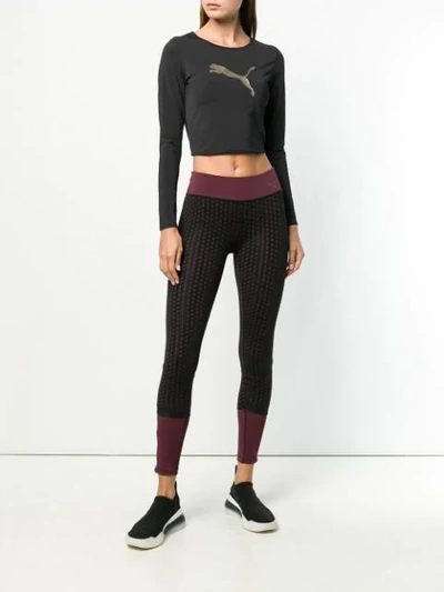 Shop Puma Ambition Mesh Leggings - Black